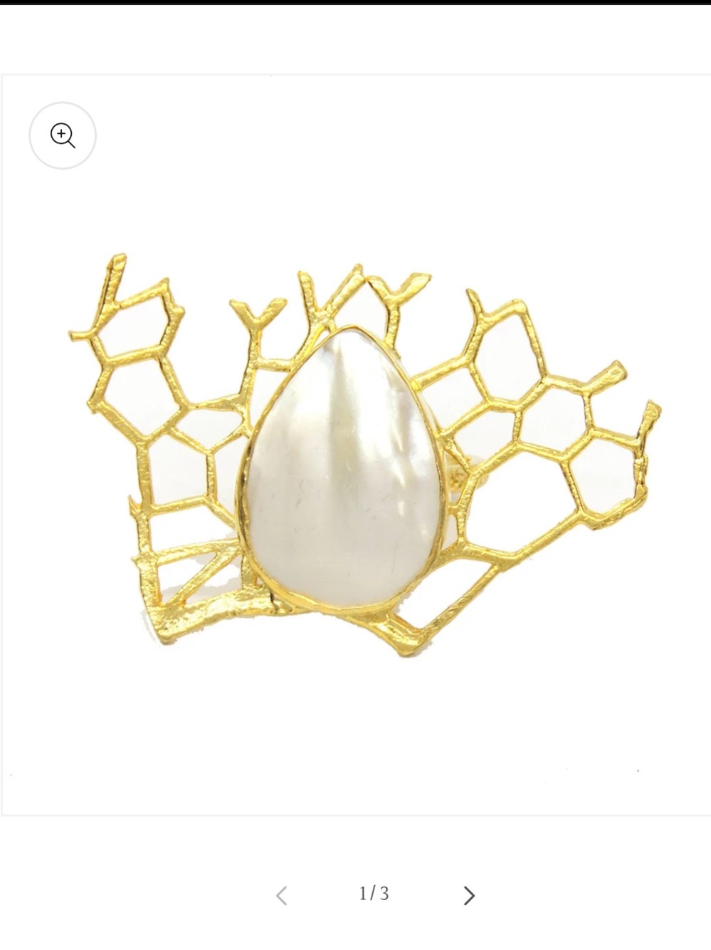 baroque pearl ring